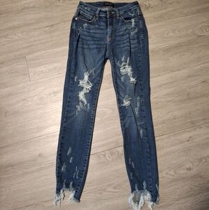 Judy Blue Distressed Skinny Jeans Sz 0/24
